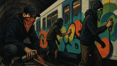 В Алматы троих парней наказали за граффити в метро