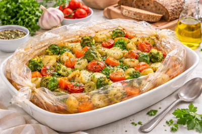Вкусное блюдо для Великого поста-2026: овощное рагу в пакете для запекания