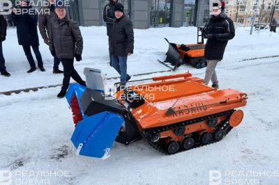 Фото дня: мэрия Казани показала беспилотного дворника