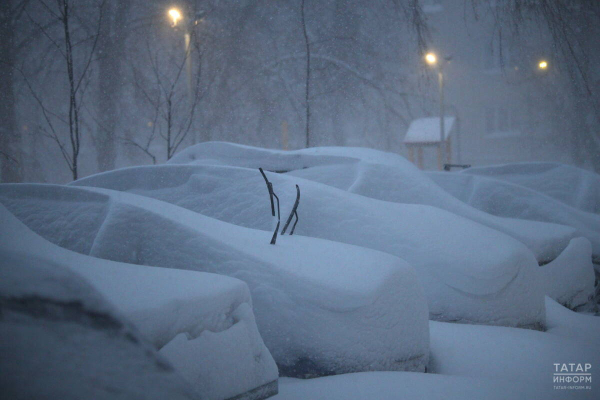 Сильный снег и метель ожидаются в Татарстане в пятницу, затем осадки ослабнут