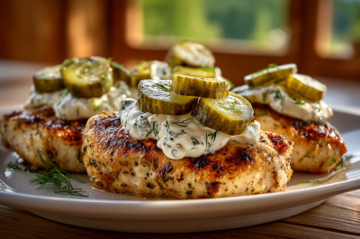 Запекаю грудку прямо с солеными огурцами &mdash; такого сочного филе больше никогда не ела: простой рецепт и божественный вкус