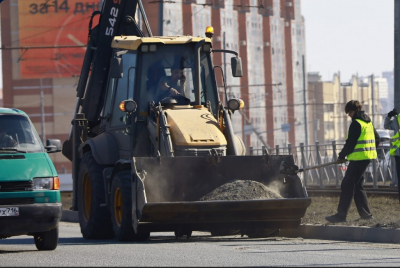 В Татарстане приступили к ямочному ремонту горячим асфальтобетоном