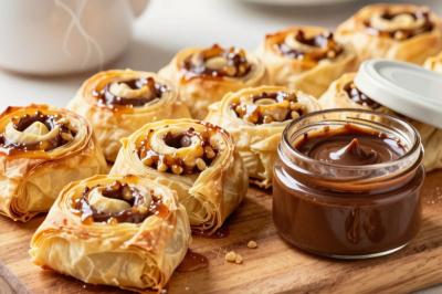 Мажу слоеное тесто &laquo;Нутеллой&raquo; &mdash; через 20 минут на столе хрустящее чудо: любимые завитушки к чаю