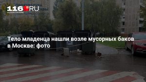 Тело младенца нашли возле мусорных баков в Москве: фото