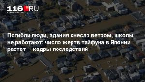 Погибли люди, здания снесло ветром, школы не работают: число жертв тайфуна в Японии растет — кадры последствий